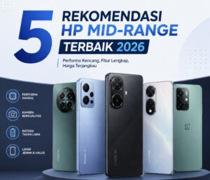 5 Rekomendasi HP Mid-Range Terbaik 2026: Harga 4–7 Jutaan, Spesifikasi Flagship