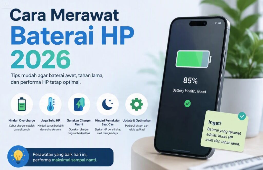 Cara Merawat Baterai HP 2026